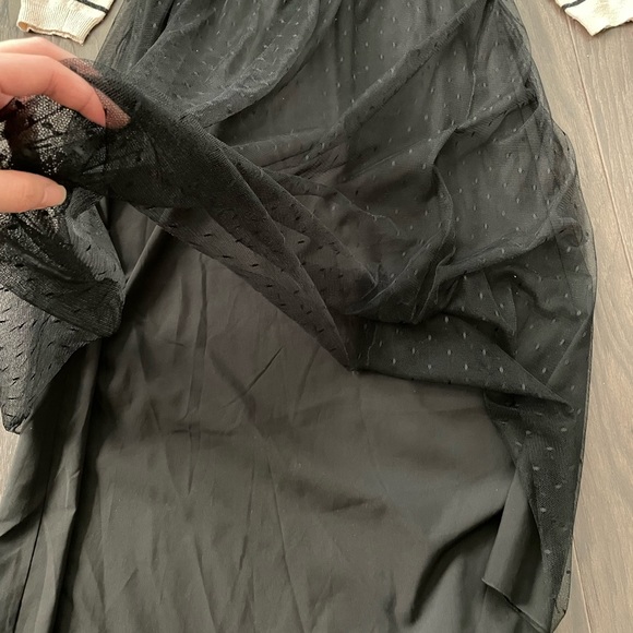 Red Valentino Wool Sweater Black Lace Maxi Dress - Picture 4 of 12